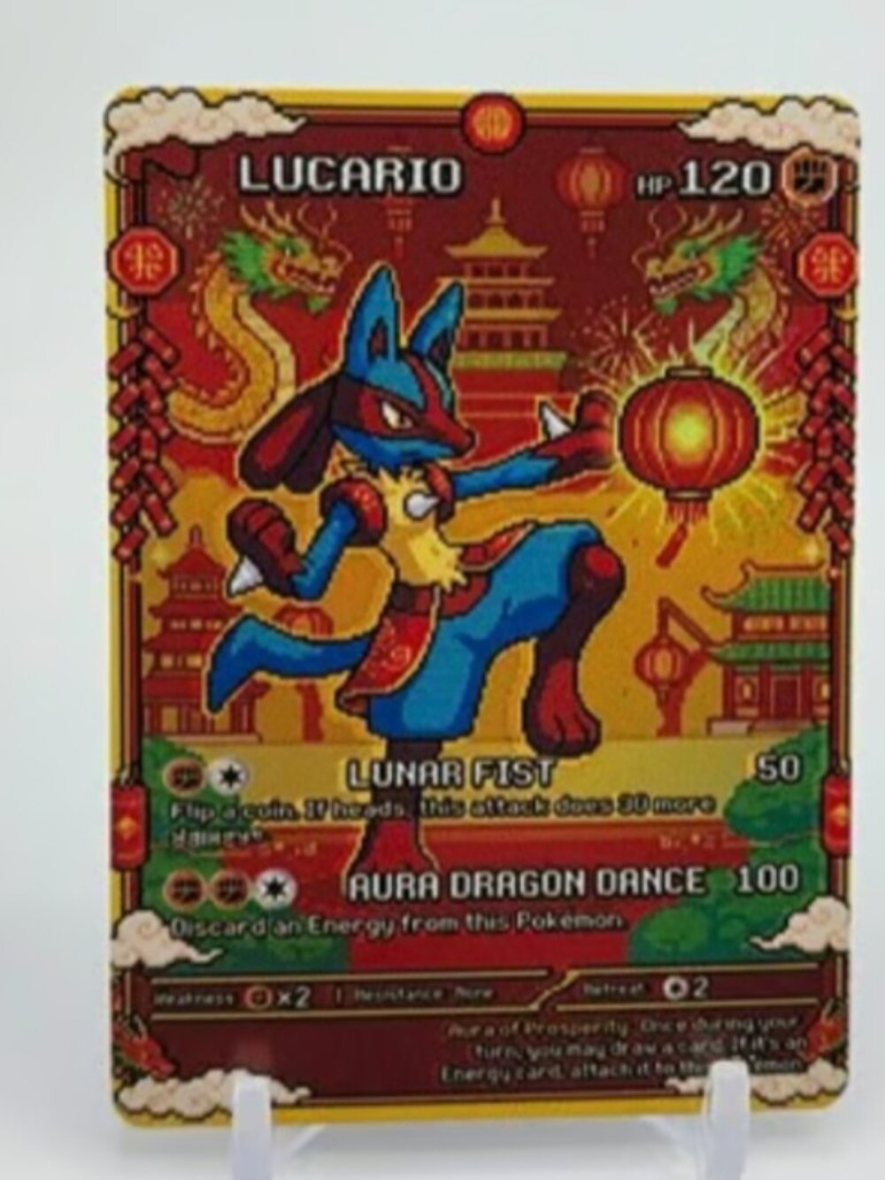 LUCARIO Art READ DESCRIPTION: HOLO LUCARIO Card LUCARIO Pokemon Card p1